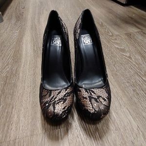 Black 6 inch platform heels